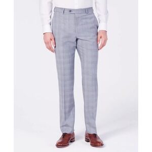 Michael Kors‎ Mens Classic fit Dress Pants 30Wx32L Light Blue Plaid E111633